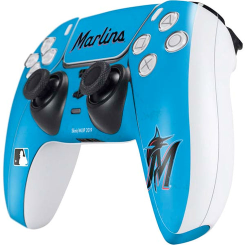 MLB Miami Marlins Solid Distressed PS5 Controller Skin