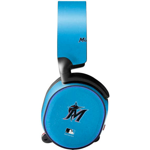 MLB Miami Marlins Solid Distressed SteelSeries Arctis 3 Skin