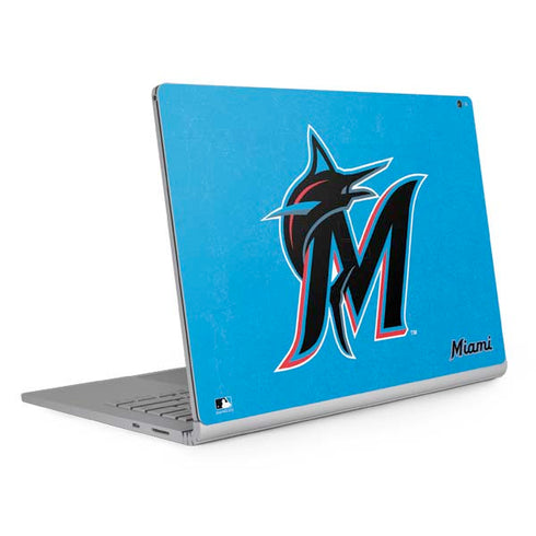 MLB Miami Marlins Solid Distressed Surface Book 2 15in Skin