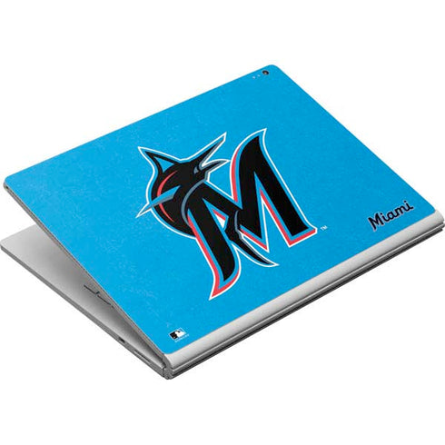 MLB Miami Marlins Solid Distressed Surface Book Skin