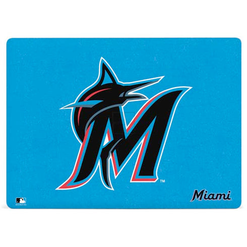 MLB Miami Marlins Solid Distressed Surface Laptop 3 13.5in Skin
