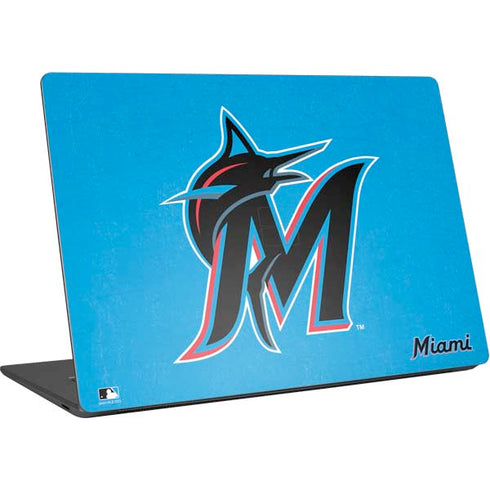 MLB Miami Marlins Solid Distressed Surface Laptop 4 15in Skin