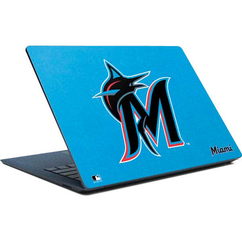 MLB Miami Marlins Solid Distressed Surface Laptop Skin