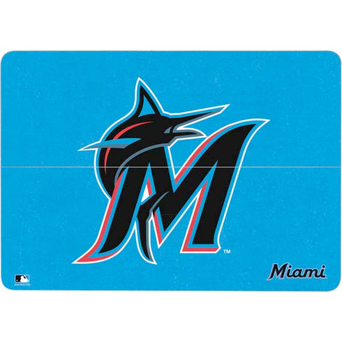 MLB Miami Marlins Solid Distressed Surface Laptop Studio Skin