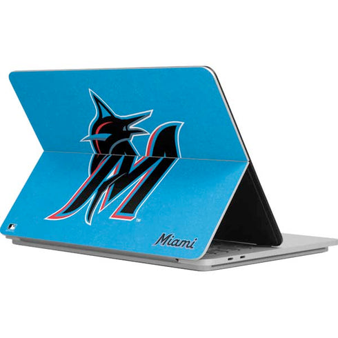 MLB Miami Marlins Solid Distressed Surface Laptop Studio Skin