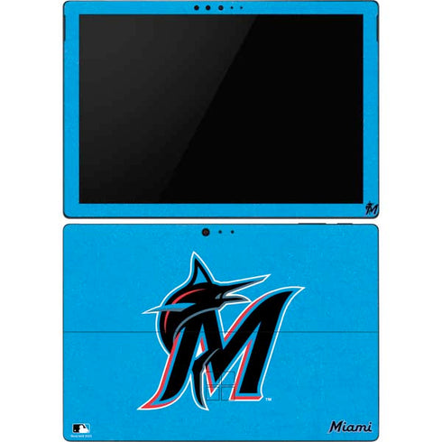 MLB Miami Marlins Solid Distressed Surface Pro 6 Skin