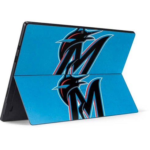 MLB Miami Marlins Solid Distressed Surface Pro 6 Skin