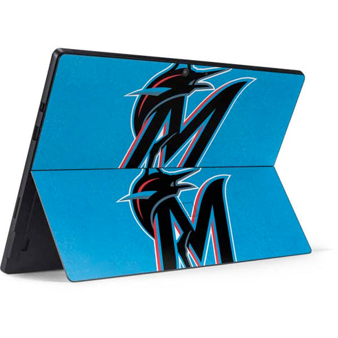 MLB Miami Marlins Solid Distressed Surface Pro 7 Skin