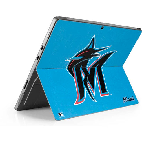 MLB Miami Marlins Solid Distressed Surface Pro 8 Skin