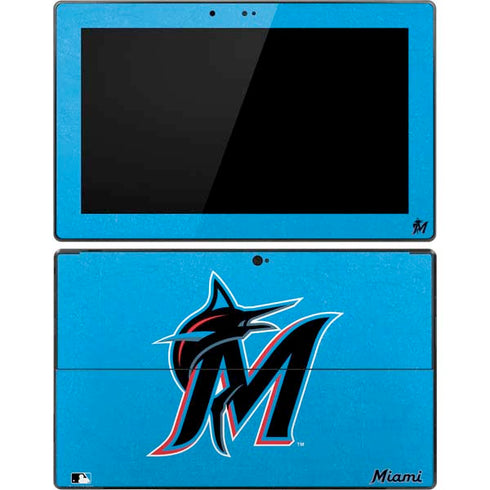 MLB Miami Marlins Solid Distressed Surface Pro Tablet Skin