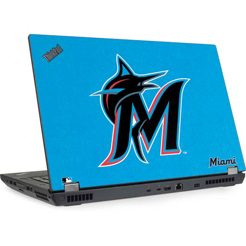 MLB Miami Marlins Solid Distressed Lenovo ThinkPad Skin