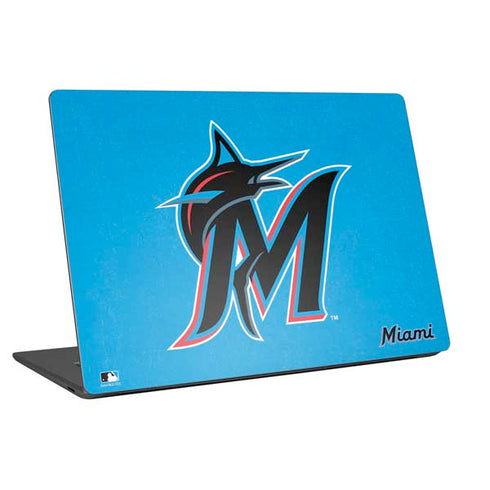 MLB Miami Marlins Solid Distressed Universal Laptop 16in (13 x 9.4in) Skin