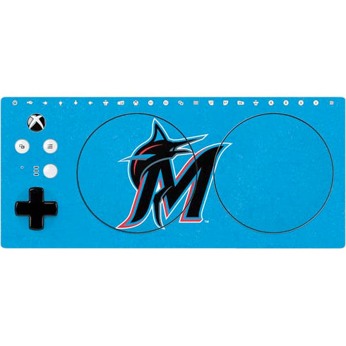MLB Miami Marlins Solid Distressed Xbox Adaptive Controller Skin