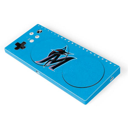 MLB Miami Marlins Solid Distressed Xbox Adaptive Controller Skin
