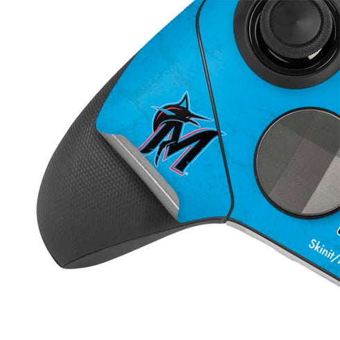 MLB Miami Marlins Solid Distressed Xbox Elite Wireless Controller Series 2 Skin