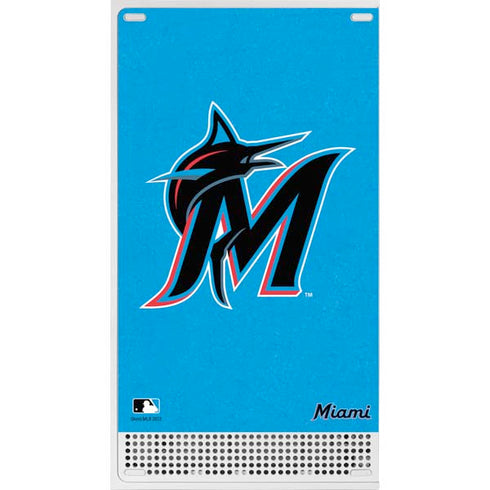 MLB Miami Marlins Solid Distressed Xbox Series S Bundle Skin