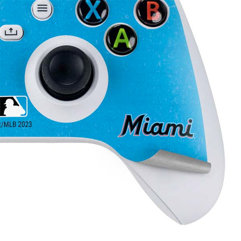 MLB Miami Marlins Solid Distressed Xbox Series S Skins