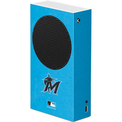 MLB Miami Marlins Solid Distressed Xbox Series S Console Skin