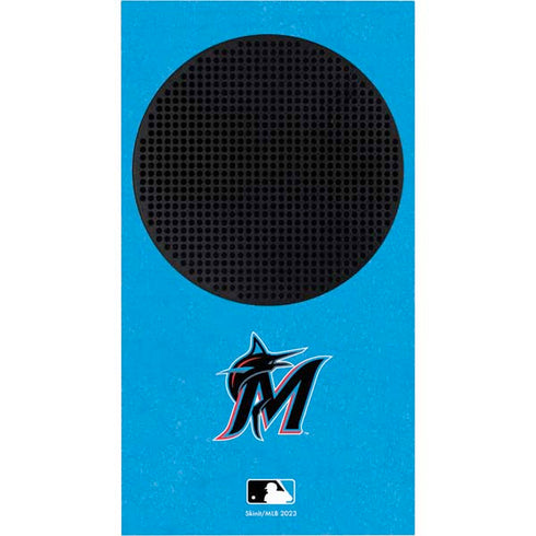 MLB Miami Marlins Solid Distressed Xbox Series S Console Skin