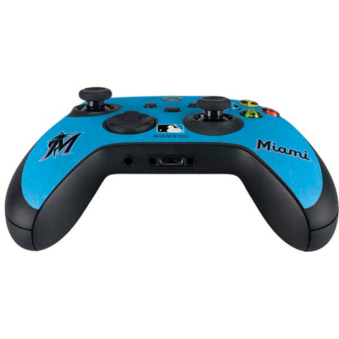MLB Miami Marlins Solid Distressed Xbox Series X Controller Skin
