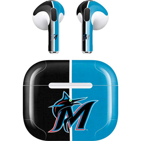 MLB Miami Marlins Split Apple AirPods (3rd Gen 2021) Skin