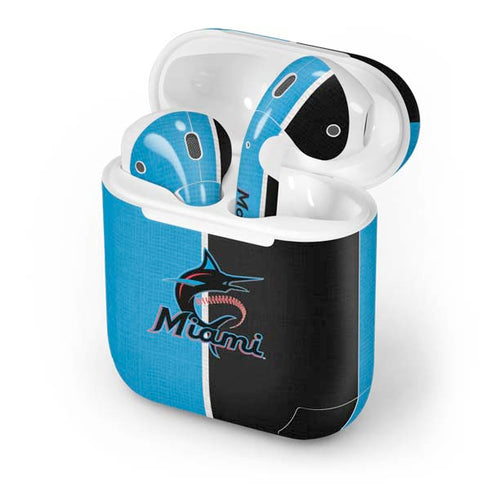MLB Miami Marlins Split Apple AirPods Skin