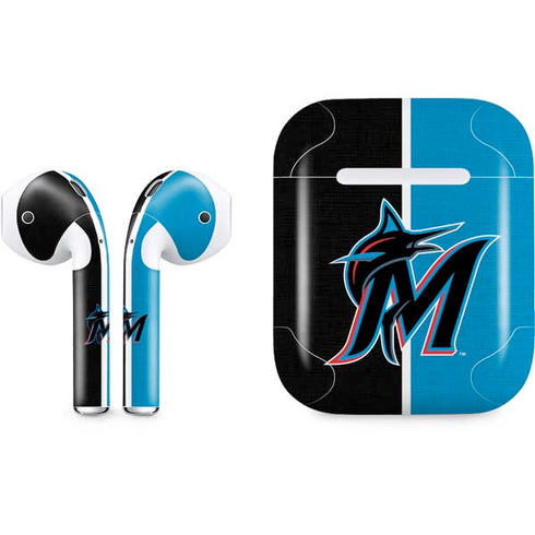 MLB Miami Marlins Split Apple AirPods Skin