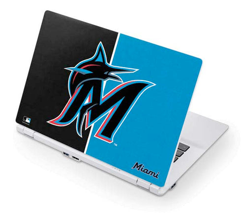 MLB Miami Marlins Split Acer Chromebook Skin
