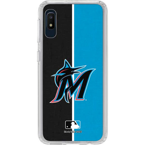 MLB Miami Marlins Split Galaxy A10e Clear Case