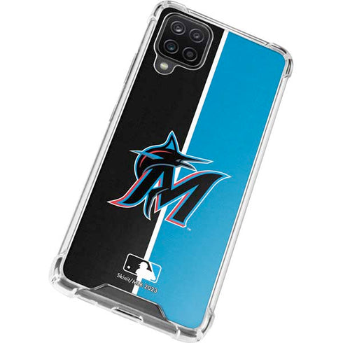 MLB Miami Marlins Split Galaxy A12 Clear Case