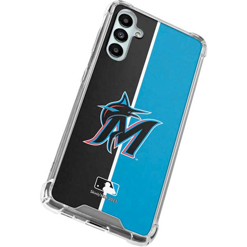 MLB Miami Marlins Split Galaxy A14 5G Clear Case