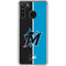 MLB Miami Marlins Split Galaxy A21 Clear Case