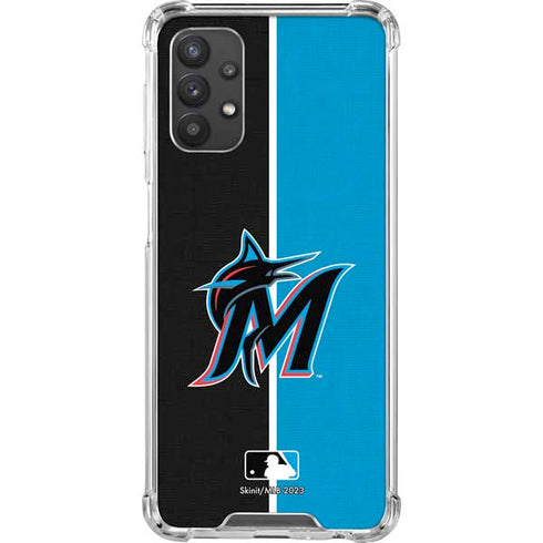 MLB Miami Marlins Split Galaxy A32 5G Clear Case