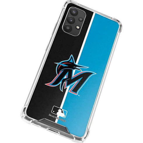 MLB Miami Marlins Split Galaxy A32 5G Clear Case