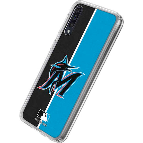 MLB Miami Marlins Split Galaxy A50 Clear Case
