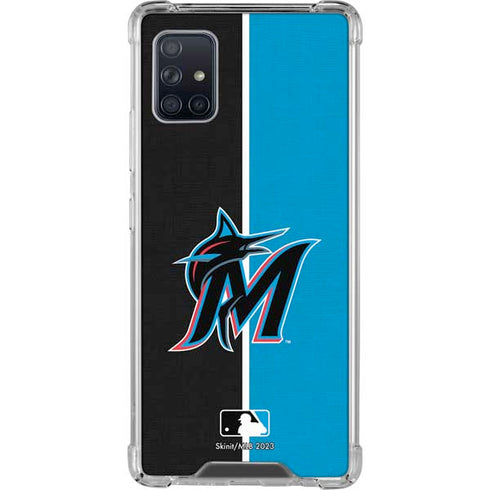 MLB Miami Marlins Split Galaxy A51 5G Clear Case