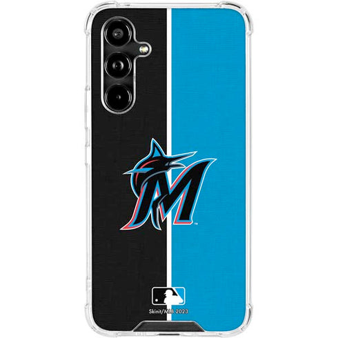 MLB Miami Marlins Split Galaxy A54 5G Clear Case