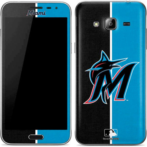 MLB Miami Marlins Split Galaxy J3 Skin