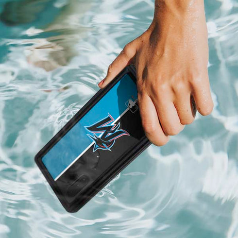 MLB Miami Marlins Split Galaxy Note 10 Waterproof Case