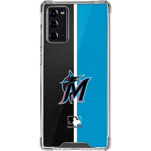MLB Miami Marlins Split Galaxy Note20 5G Clear Case