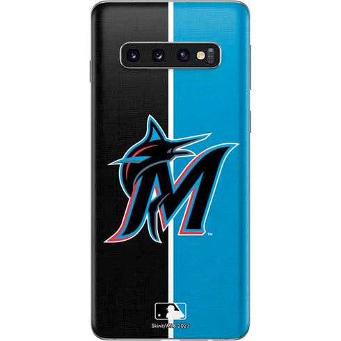 MLB Miami Marlins Split Galaxy S10 Skin