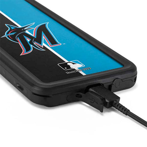 MLB Miami Marlins Split Galaxy S20 Plus Waterproof Case