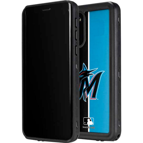 MLB Miami Marlins Split Galaxy S20 Waterproof Case