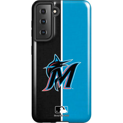 MLB Miami Marlins Split Galaxy S21 5G Pro Case