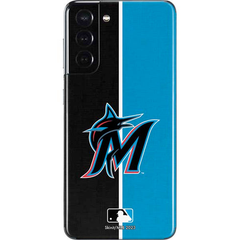 MLB Miami Marlins Split Galaxy S21 5G Skin