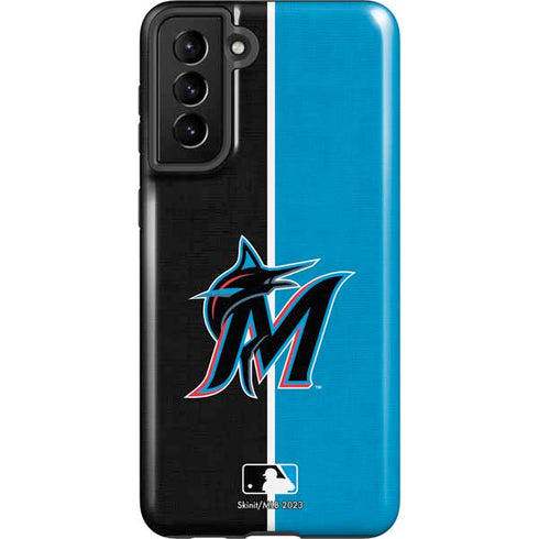 MLB Miami Marlins Split Galaxy S21 FE Pro Case