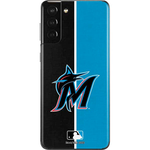 MLB Miami Marlins Split Galaxy S21 Plus 5G Skin