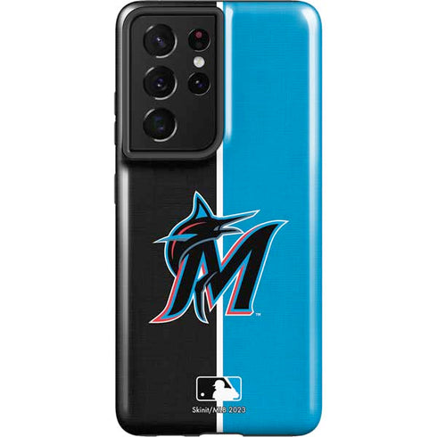 MLB Miami Marlins Split Galaxy S21 Ultra 5G Pro Case
