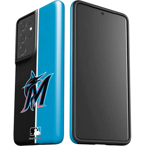 MLB Miami Marlins Split Galaxy S21 Ultra 5G Pro Case