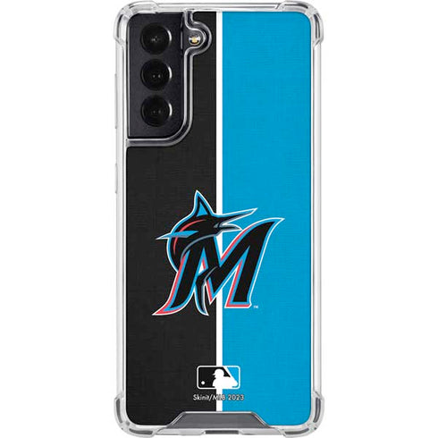 MLB Miami Marlins Split Galaxy S22 Clear Case